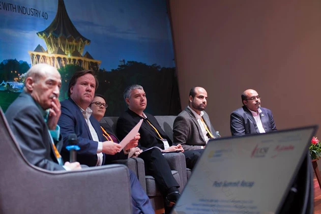Panelists at an international conference