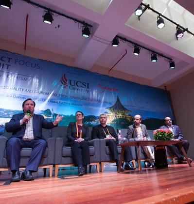Panel discussion at a conference