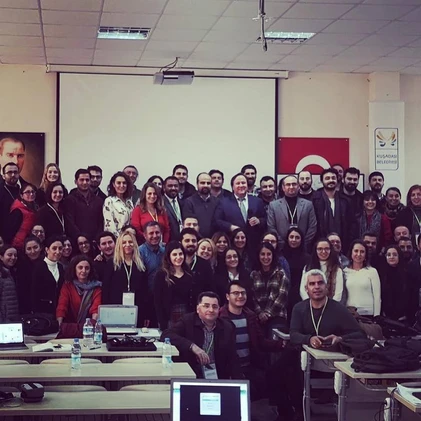 Large audience at a university event