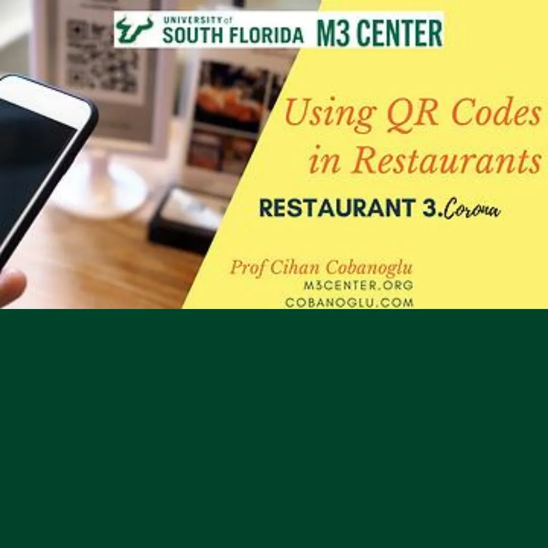Using Qr Codes In Restaurants As Menus And Payment Method Prof Dr